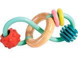 Greifling HAPE "Gregor", bunt, Greifspielzeug, BabyB:10,4cm H:18cm L:8cm, Gummi, Holz, Kunststoff, Silikon, Greifling, B:10,4cm H:18cm L:8cm