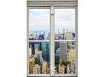 Wandsticker QUEENCE "New York", bunt, B:40cm H:60cm T:0,1cm, Wandtattoos, Wandsticker, Wandsticker, Wandbild, selbstklebend, 3D, Fenster
