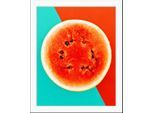 Bild QUEENCE "Nils", orange (farbe rahmen: schwarz, farbe bild(er): orange), B:30cm H:40cm, Acrylglas, Holz, Papier, Bilder, Bild, HD Premium Poster-Druck inkl. Holzrahmen