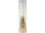 LED-Dekofigur I.GE.A. "LED-Weihnachtspyramide", gold, B:20cm H:80cm Ø:20cm, Metall, Dekofiguren, LED-Dekofigur, mit Timer Leuchtpyramide Weihnachtsbaum Tannenbaum Weihnachtsdeko Deko
