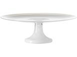 Tortenplatte LEONARDO "ALABASTRO", weiß, B:31cm H:10cm T:31cm Ø:31cm, Glas, Servierplatten, Tortenplatte, 31 cm