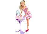 Anziehpuppe SIMBA "Steffi Love, Hello Baby", bunt, Puppen, Kinder, Anziehpuppe, mit wachsendem Bauch und Babybett