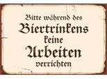 Metallbild QUEENCE "Bier Spruch Stahlschild Blechschild", bunt (farbe bild(er): bunt), B:20cm H:30cm T:0,2cm, Blech, Metall, Bilder, Metallbild, 20x30x0,2cm - mit 4 Lochbohrung