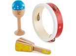 Spielzeug-Musikinstrument HAPE "Junior Perkussion Set", bunt, Spielzeug-Musikinstrumente, Kinder, Holz, Spielzeug-Musikinstrument