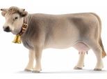 Spielfigur SCHLEICH "FARM WORLD, Braunvieh Kuh (13874)", braun, Spielfiguren, KinderB:4cm H:8cm T:13cm, Kunststoff, Spielfigur, B:4cm H:8cm T:13cm