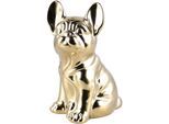 Dekofigur MIRRORS AND MORE "BILLY", gold (goldfarbig), B:14,3cm H:20,3cm, Porzellan, Dekofiguren, Dekofigur, Dekofigur in Hundeform