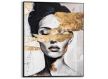 Poster REINDERS "Stylish Lady", schwarz (farbe bild(er): schwarz), B:40cm H:50cm T:1,6cm, Bilder, Poster, Wohnzimmer - Schwarz - MDF - Gold - 40x50 cm