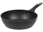 Bratpfanne RESTO KITCHENWARE "Antlia, tiefe Pfanne mit ergonomischem Soft-Touch-Griff", schwarz, H:7,7cm L:48,2cm Ø:28cm, Pfannen, Bratpfanne, Marmor-Antihaftbeschichtung, 4-lagig, für alle Herdarten geeignet