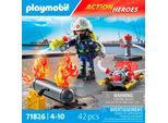 Konstruktions-Spielset PLAYMOBIL "Löschung eines Gastanks (71826), Playmobil Action Heroes", bunt, Spielbausteine, Kinder, Kunststoff, Konstruktions-Spielset, Made in Europe