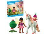 Konstruktions-Spielset PLAYMOBIL "Sammeleinhorn, Himmelsrose mit Fee (71841), Princess Magic", bunt, Spielbausteine, Kinder, Kunststoff, Konstruktions-Spielset