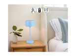 REALITY LEUCHTEN LED Tischleuchte "JEFF, Tischlampe Kinderzimmer mit USB-C Ladekabel, Touch-Sensor", blau (pastellblau), 1, Ø 12,6cm H: 30cm, 1 Stk., Leuchten, dimmbar, Höhe 30cm, Kinder Lampe warmweiß Leselampe, Akkuleuchte, Akku, LED Tischleuchte