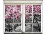 Wandsticker QUEENCE "Park", rosa, B:40cm H:60cm T:0,1cm, Wandtattoos, Wandsticker, Wandsticker, Wandbild, selbstklebend, 3D, Fenster