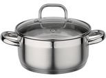 Bratentopf GSW "Fogo", silber (edelstahlfarben), H:9cm Ø:20cm, Töpfe, Bratentopf, Induktion