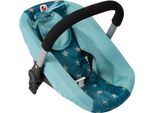 Puppen Autositz CHIC2000 "mit Adapter", blau (sternchen türkis), Puppenausstattungen, KinderB:30cm H:35cm T:30cm, Kunststoff, Polyester, Stahl, Puppen Autositz, passend für Puppenwagen Mika, Nele, Jara, Linus und Linus Duo, B:30cm H:35cm T:30cm