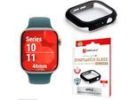 DISPLEX Displayschutzglas "Smartwatch Glass All-In-One Protector Full Body", schwarz (transparent, schwarz), B:9cm H:1,4cm T:13,5mm, Displayfolien, Displayschutzfolie, Schutzfolie, Bildschirmschutz, kratz- & stoßfest, Displayschutzglas
