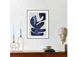 Bild mit Rahmen REINDERS "Resemblance Blue", blau (farbe bild(er): blau), B:30cm H:40cm T:1,6cm, Holzwerkstoff, Bilder, Bild mit Rahmen