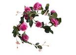 Kunstblume BOTANIC-HAUS "Rosengirlande Dijon", rosa, B:10cm H:10cm T:140cm Ø:10cm, Kunststoff, Kunstpflanzen, Kunstblume