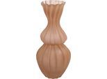Tischvase CREATIV HOME, beige (braun), H:30cm Ø:14cm, Vasen, Tischvase, mit matter Farbe