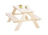 Kindersitzgruppe PINOLINO "Nicki für 4", beige (natur), Sitzmöbel-Sets, Kinder, Massivholz, Kindersitzgruppe, Made in Europe