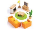 Puppenhausmöbel HAPE "Wohnzimmer", bunt, Puppenmöbel, Kinder, Puppenhausmöbel