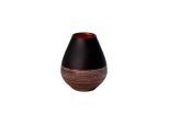 Dekovase VILLEROY & BOCH "Vase Soliflor Manufacture Swirl 12,2 cm schwarz-kupfer", bunt (schwarz, kupfer), Vasen, Dekovase