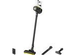 KÄRCHER Akku-Bodenstaubsauger "VC 4 CORDLESS MYHOME", schwarz-weiß (weiß, schwarz), B:23,6cm H:111,5cm T:23cm, Akkusauger, 2 Saugstufen, Laufzeit: 30 min., Wandhalterung, Boden- und Fugendüse, Akku-Bodenstaubsauger