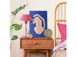 Leinwandbild REINDERS "Blue Pink Cat", blau (farbe bild(er): blau), B:20cm H:30cm T:2,5cm, Leinwand, Bilder, Leinwandbild