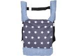 Puppen Bauchtrage CHIC2000 "Sternchen", blau (sternchen blau), Puppenausstattungen, KinderB:31cm H:3cm T:31cm, Polyester, Puppen Bauchtrage, B:31cm H:3cm T:31cm