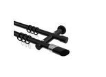 GARDINENSTANGE Platon Verano 120 cm, 2-läufig, 20 mm Ø Schwarz