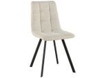 Carryhome Stuhl, Beige, Metall, Textil, eckig, Flachrohr, 45x88x55 cm, Stoffauswahl, Esszimmer, Stühle, Esszimmerstühle, Vierfußstühle