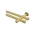 GARDINENSTANGE Prestige Santo 360 cm (geteilt in 2 x 180 cm), 2-läufig (ohne Ringe), 20 mm Ø Messing-Optik