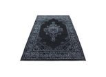 Ayyildiz , Grau, Schwarz , Textil , orientalisch , rechteckig , 200x290 cm , Oeko-Tex® Standard 100 , für Fußbodenheizung geeignet, schmutzabweisend, für Hausstauballergiker geeignet, lichtunempfindlich, antistatisch, pflegeleicht, strapazierfähig, leicht zusammenrollbar , Teppiche & Böden, Teppiche, Webteppiche