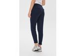 Stoffhose FREEQUENT "FQNANNI-ANKLE-PA", Damen, Gr. XXL, N-Gr, blau (salute), Web, Obermaterial: 73% Polyester, 24% Viskose, 3% Elasthan, unifarben, bequem 7/8-Länge, Hosen Stoffhose, Sommerhose - knöchellänge und mit 2-Knopf-Verschluss