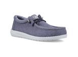 HEYDUDE Wally Stretch-Jersey-Baumwolle Herren Navy Mokassin-Schuhe