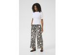 Casual Hose Loose fit Black / Light Beige Flower black