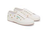Superga Embroidery Linen Sunflower Damen Leinenschuhe In Weiß