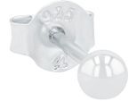 Single-Ohrstecker AMOR "9146086", silber (silberfarben), Ohrringe, Damen, 3mm, Silber 925 (Sterlingsilber)