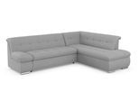 Ecksofa DOMO COLLECTION "MONA 271x213 cm, modern und komfortabel", silber, B:271cm H:80cm T:213cm, Struktur fein 100% Polyester;Chenilleoptik 100% Polyester, Sofas, Ecksofa, whlw. mit Bett- und Armlehnfunktion, L-Form
