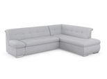 Ecksofa DOMO COLLECTION "MONA 271x213 cm, modern und komfortabel", silber, B:271cm H:80cm T:213cm, Struktur fein 100% Polyester;Chenilleoptik 100% Polyester, Sofas, Ecksofa, whlw. mit Bett- und Armlehnfunktion, L-Form