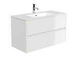 Badmöbel Limes & Waschtisch 100 cm 2 Greifraum SoftClose Auszüge Grafit