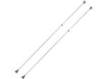 Teleskopregal WENKO "Modell Herkules", grau (stangen: weiß, kunststoffteile: grau, anti, rutsch teile der kunststoffteile: grau), T:7,5cm, ABS-Kunststoff, Polypropylen, Stahl, Regale, Teleskopregal, ausziehbare Hauptstange 165-300 cm, passend zur WENKO Herkules-Serie
