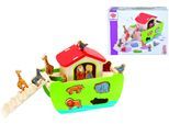 Steckspielzeug EICHHORN "Arche Noah", bunt, Steckspielzeug, BabyB:26cm H:19cm T:14cm, Holz, Steckspielzeug, mit abnehmbarem Dach, B:26cm H:19cm T:14cm