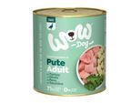 WOW Nassfutter Hund, Adult Pute mit Zucchini 6x800 g