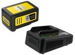 Akku Starter-Set KÄRCHER "»Starter Kit Battery Power 18/50«", schwarz (schwarz, gelb), B:88,3mm H:72mm T:133,3mm, Akkumulatoren, Akku Starter-Set, 18 V, 5 Ah, inkl. Schnellladegerät
