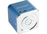 TECHNAXX Portable-Lautsprecher "Mini MusicMan Soundstation", blau, B:5cm H:5cm T:5cm, Lautsprecher, Portable-Lautsprecher