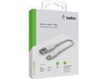BELKIN Smartphone-Kabel "USB-C/USB-A Kabel PVC, 15cm", weiß, 15cmcm, Kabel, Smartphone-Kabel