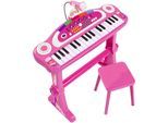 Spielzeug-Musikinstrument SIMBA "My Music World Keyboard, pink", rosa, Spielzeug-Musikinstrumente, KinderH:50cm, Spielzeug-Musikinstrument, mit Hocker und Mikrofon, H:50cm
