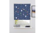 Rollo OTTO HOME "ASTRONAUT" Gr. 7, blau (navy), B:90cm H:150cm, Polyester, Rollos, Rollo, Fixmaß, Klemmfix, Astronaut, einseitig bedruckt, Kinderrollo -NEUHEIT