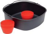 PHILIPS Backeinsatz "HD9945/01", schwarz (schwarz, rot), B:20cm H:8cm T:19cm, Küchenmaschinen-Einsätze, Backeinsatz