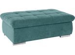 Hocker DOMO COLLECTION "MONA 135x79 cm, praktisch und komfortabel", blau (petrol), B:135cm H:44cm T:79cm, Struktur fein 100% Polyester;Chenilleoptik 100% Polyester;SOFTLUX/Struktur fein 100% Polyester, Hocker, Hocker, mit Stauraumfach